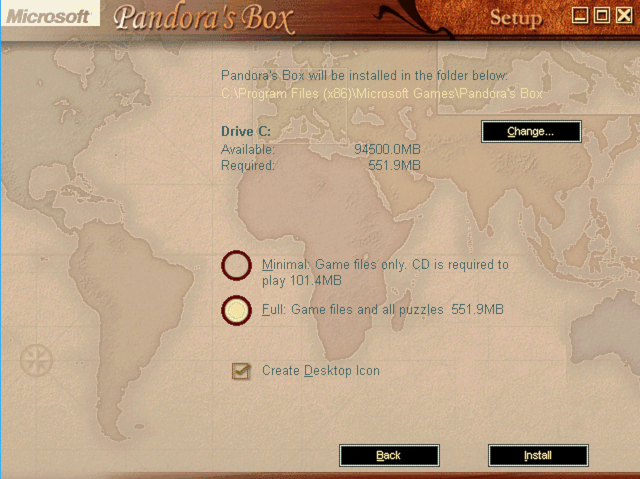 Pandora's Box installer