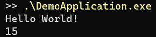 Demo output
